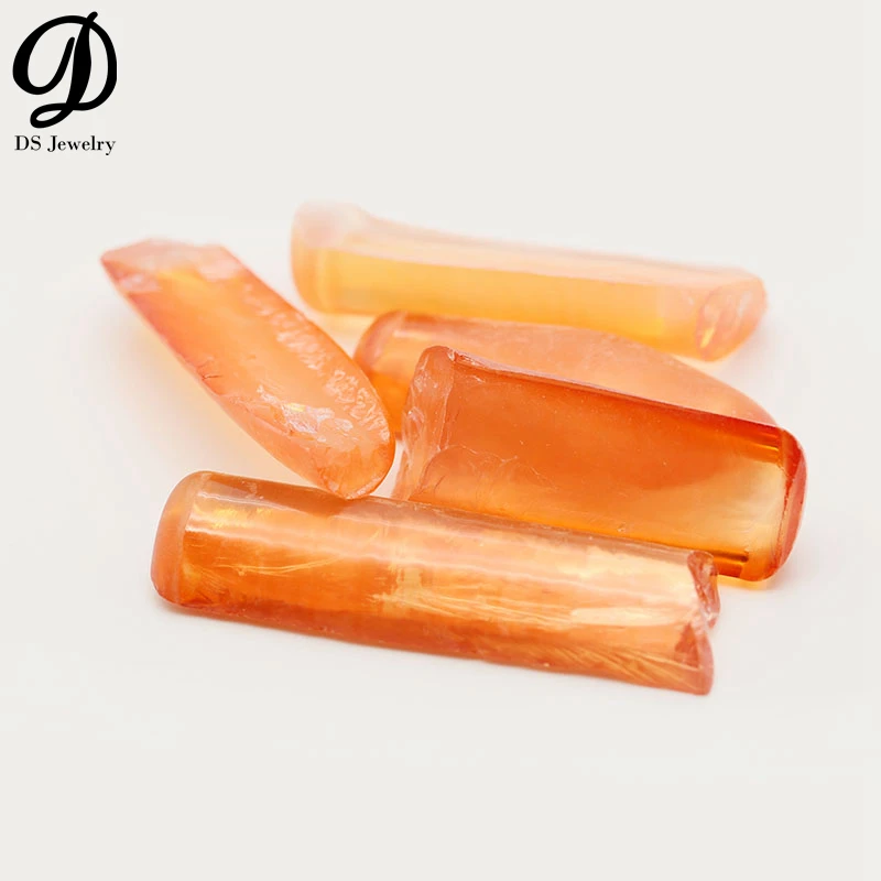 200 Grams #16 Orange Color 9 Hardness Corundum Synthetic Sapphire Raw Material