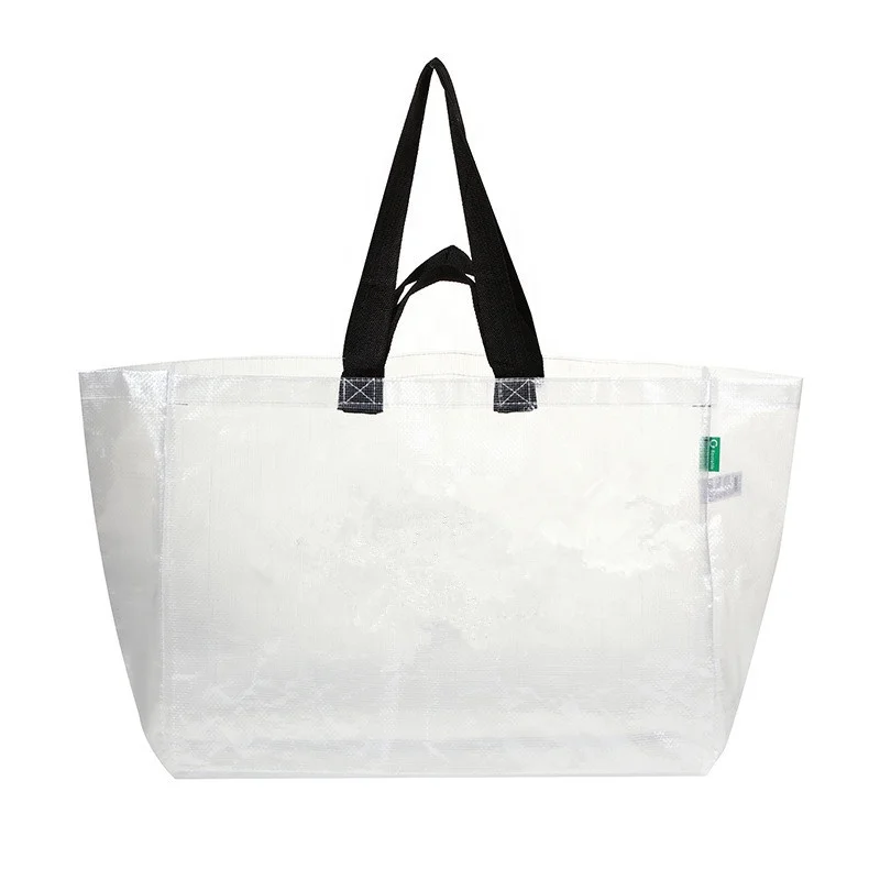 transparent woven pp bag tote rpet bag pp woven bag with custom logo