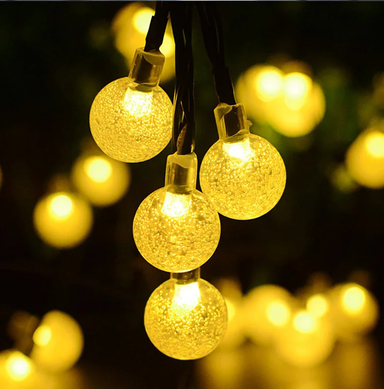 christmas decorations led solar powered 8-modes decoration led patio decorative string lights  led light