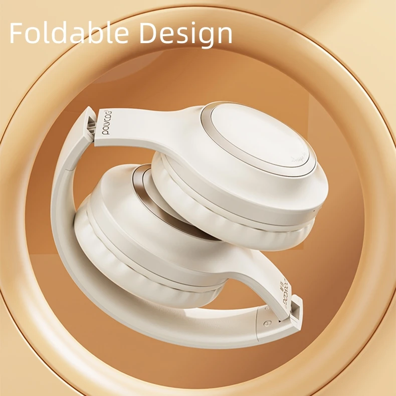 Fone de ouvido custom logo waterproof foldable headphones wholesale enc noise cancelling music gaming headset wir less headphone