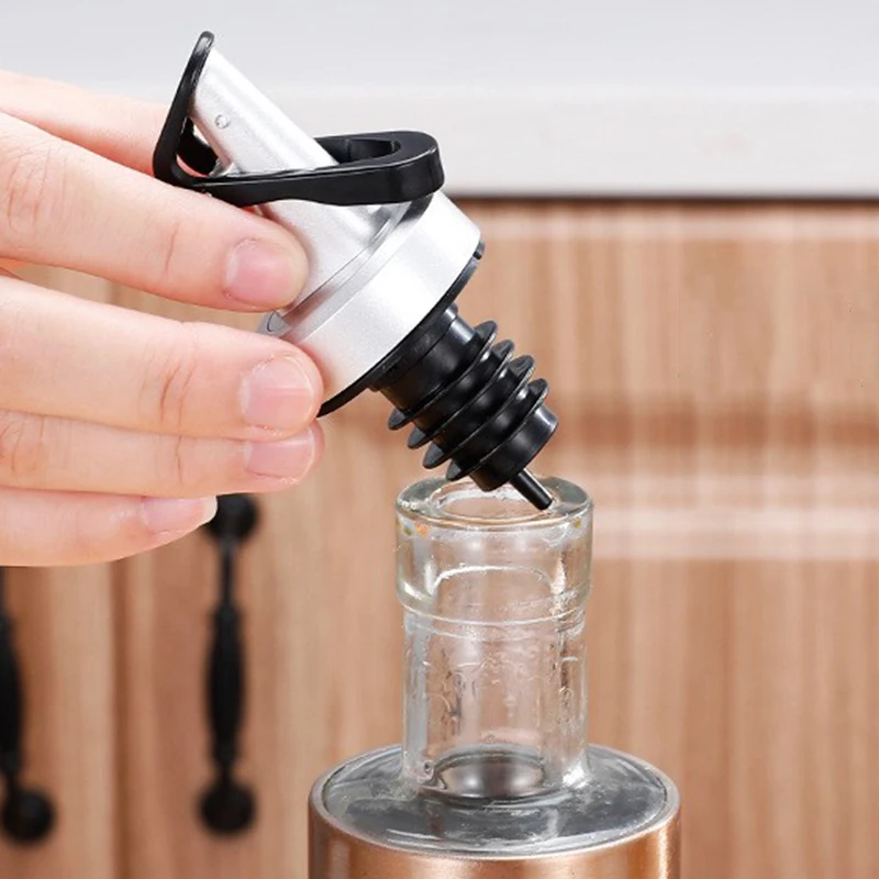 Leakproof Pour Spouts Oil Dispenser Sets Automatic Weighted Bottle Pourer for Olive Oil Wine Vinegar Soy Sauce