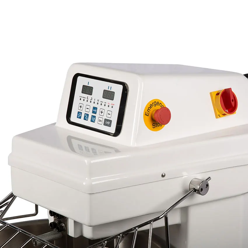 Automatic Stainless Steel Baking Equipment Double Speed Spiral Mixer 50Kg Flour 80Kg Dough Mixer For Pizza Bread Toast Making