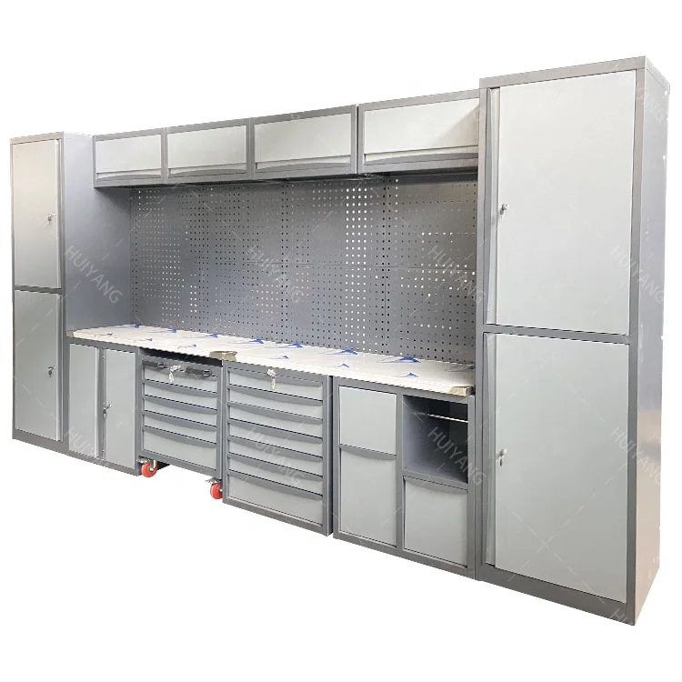 Cheap Garage Tool Cabinet Metal Steel Workshop Workstation Workbench Drawer Work Bench with Tools