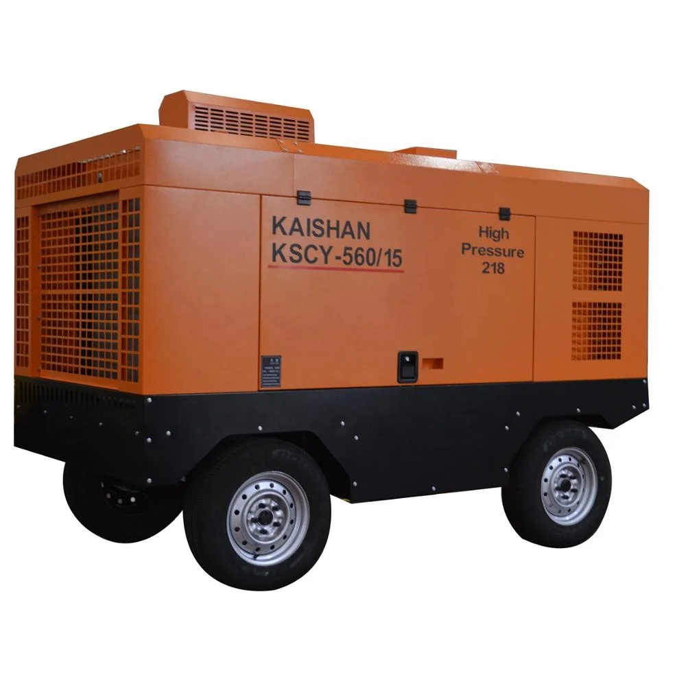 China factory sale mining used portable diesel 450 cfm air compressor with drill rig