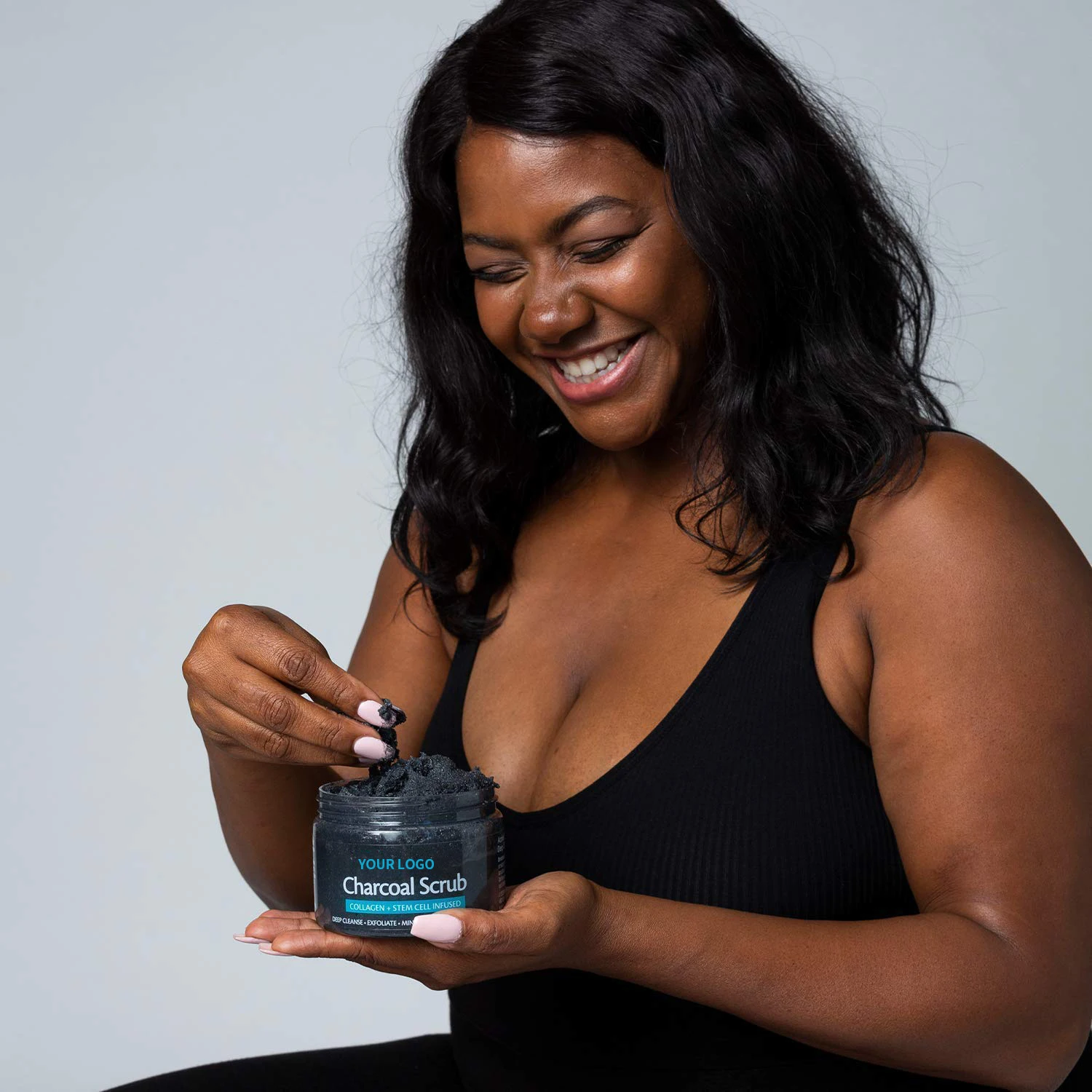 
NATURALS COLLAGEN STEM CELL GENTLE EXFOLIATOR FACE BOOTY BUMP ERASER BEST SHOWER SCRUB MEN WOMEN CHARCOAL EXFOLIATING BODY SCRUB 