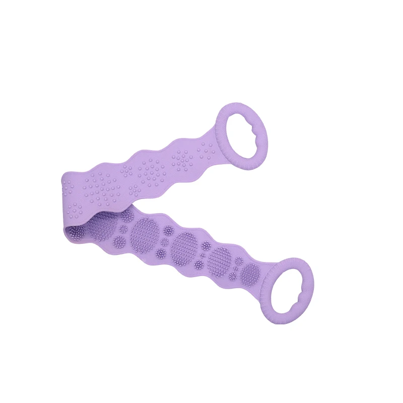 Hot Sell Rubber Body Brush Bath Belt Exfoliating Back Brush Belt Wash Clean Bath Scrub Belt