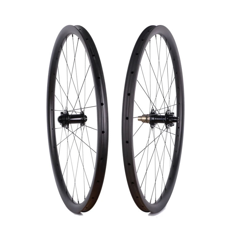 high quality 35mm depth 29mm width UD surface tubeless rims 700C road bike disc brake carbon wheels wheelset
