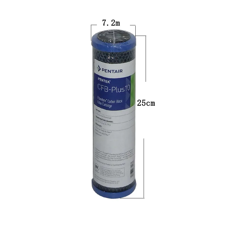 Pentair reverse osmosis water purifier water filter 10 inch cfb-plus10 carbon block fiber filter cartridge