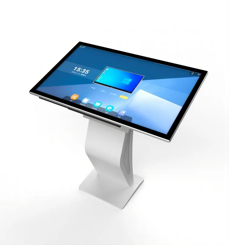 All-In-One 55-Inch Horizontal Interactive Digital Touch Kiosk Capacitive Infrared Smart Information Display Shopping Malls