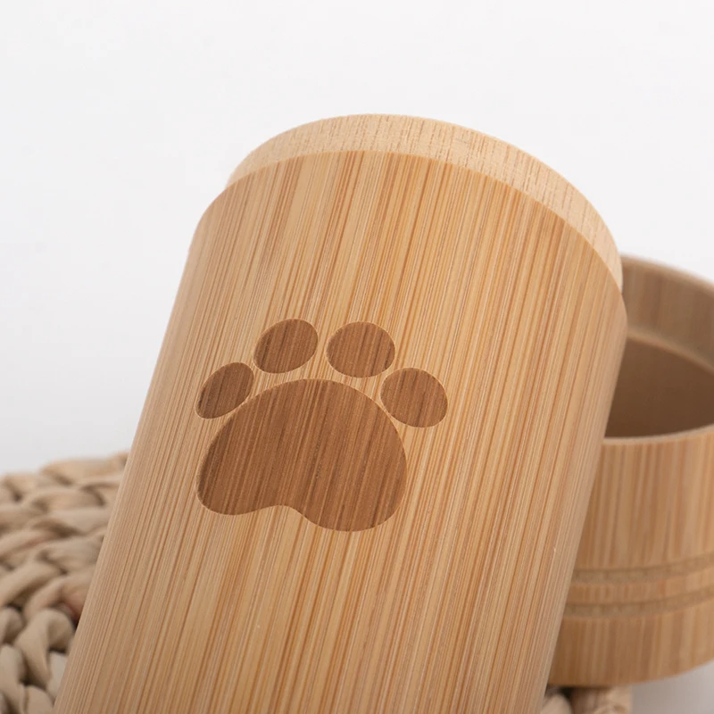 100% biodegradable urn bamboo pet urne for ashes pet Cremation Urns bamboo scattering tube ready to ship