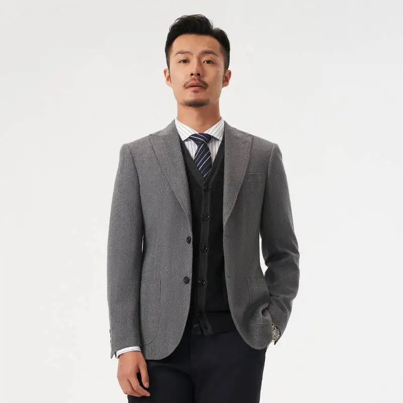 
Мужские, продажа по оптовым ценам; Принт Серый OEM сервис шерстяное платье с длинным рукавом костюмы для мужчин, бесплатная доставка, костюм с платьем 