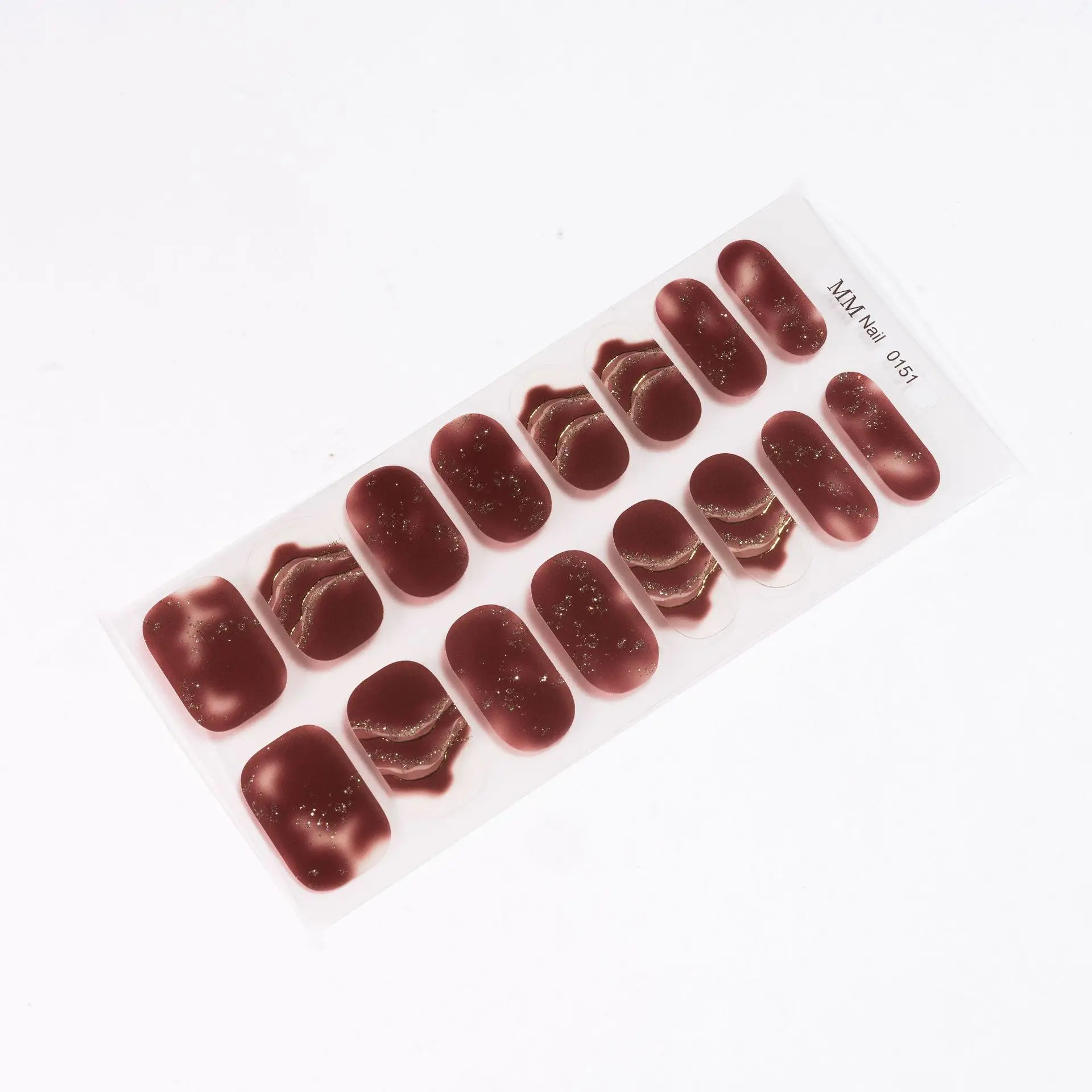 Custom UV Gel Nails Semi Cured Nail Polish Sticker Wraps Strips Wholesale Full Cover Imitation diamond UV Gel Nail polish film