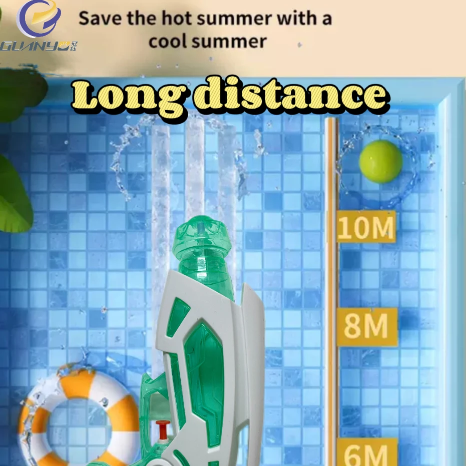 Factory Direct Selling Outdoor Summer Plastic Water Gun Splash Squirt Gun Transparent Small Pistol Toy Gifts For Kids Over 3