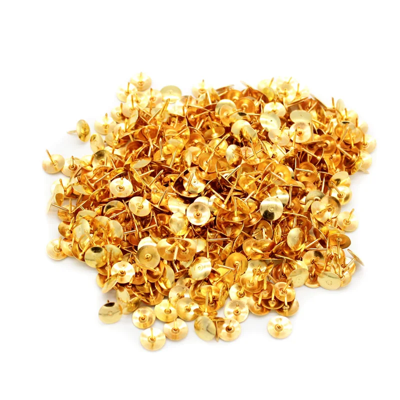 9.5MM Gold color thumbtack pin ,metal drawing pin ,brass wall push pins