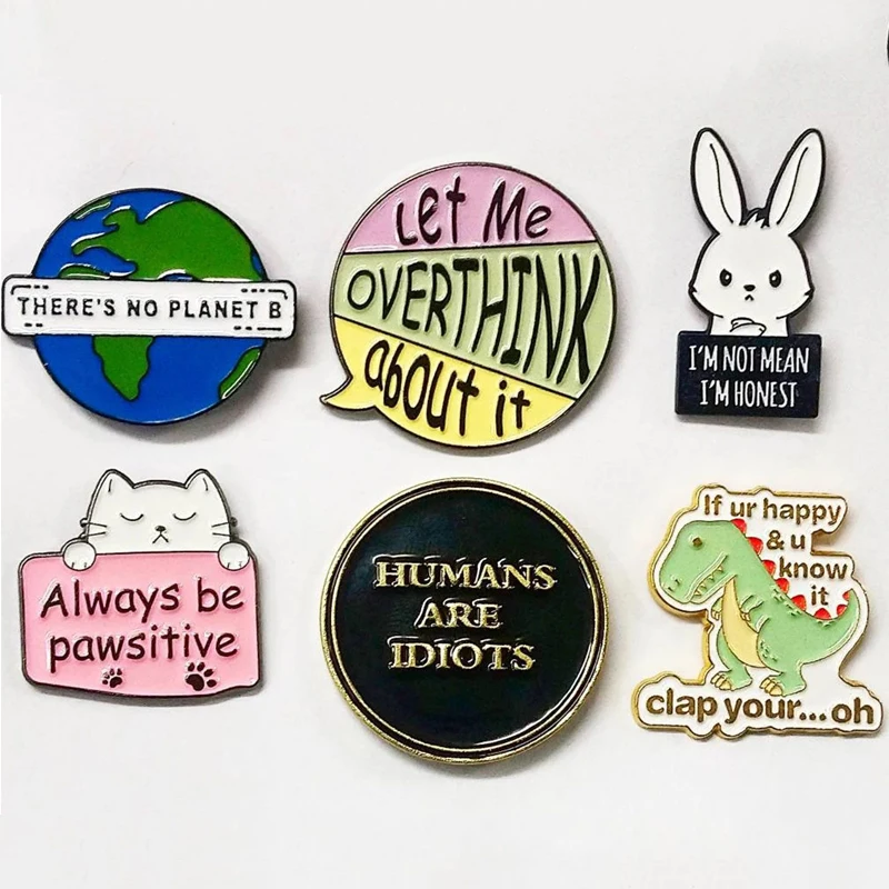 Brand New Custom Logo Name Blank Lapel Pin Brooch Magnetic 3D Round Tag Badge