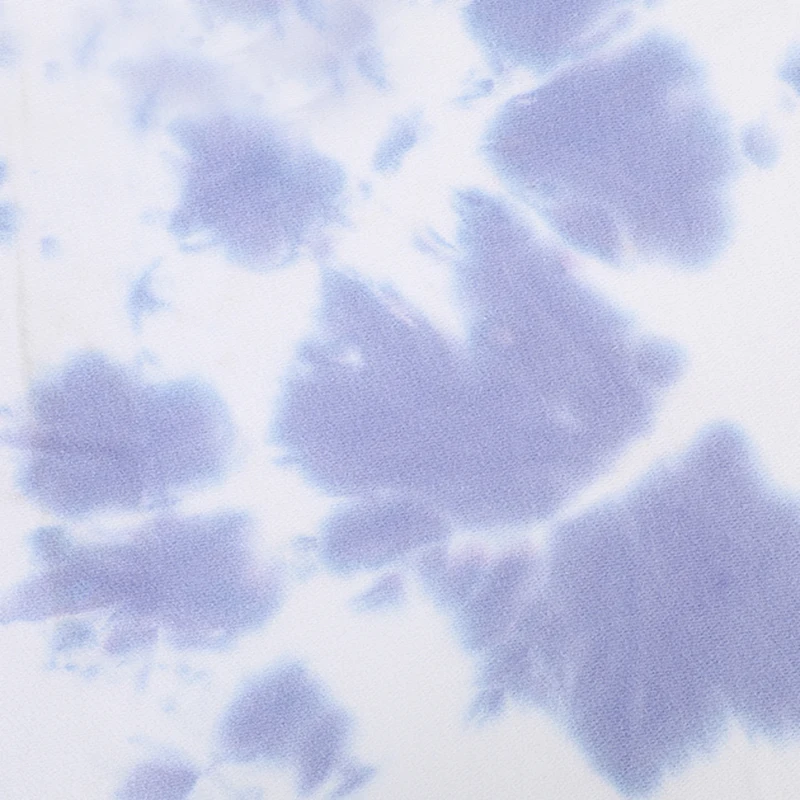 Custom fashion colorful knit breathable shrink-resistant smooth 100 cotton french terry tie dye fabric for garment