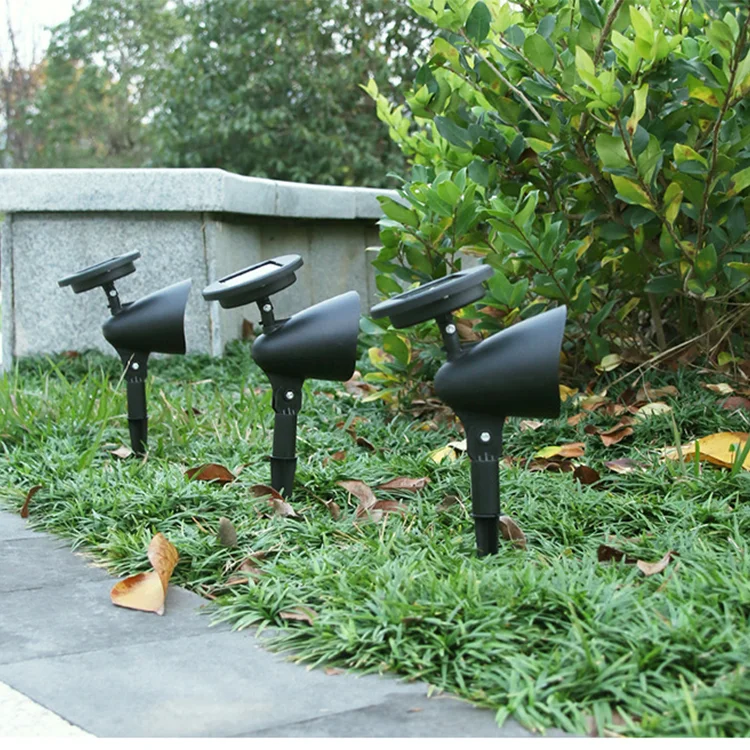4 LED Solar Outdoor Lights Waterproof Solar Security Spotlights Adjustable for Yard Landscape Wall Lighting Dark Auto On/Off