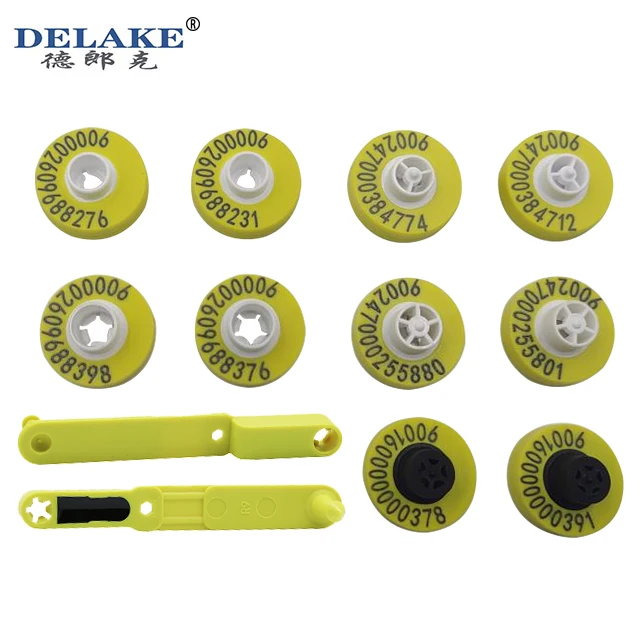 Квадратная и круглая Rfid-Ушная бирка для животных прочная идентификационная Ушная крупного рогатого скота корова свинья Коза