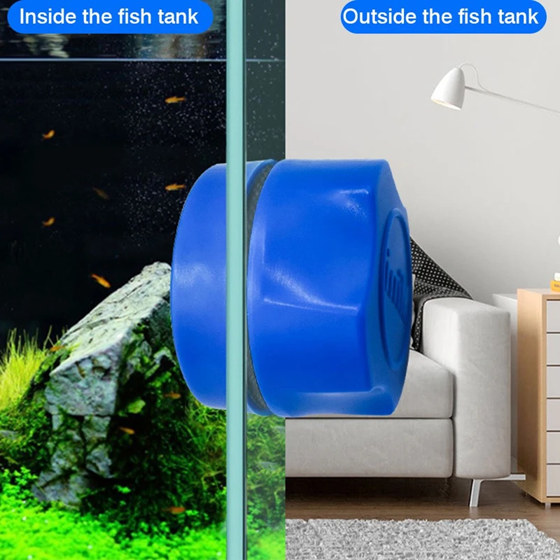 Glass Brush Magnetic Aquarium Fish Tank Brushes Floating Clean Glass Suspension Scraper Magnetic Brush Plastic Sponge Tools