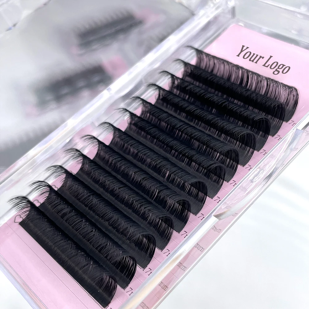 Korean Pbt Custom Packaging  Korean Individual Cashmere Mink Custom Eyelash Extensions Products Natural