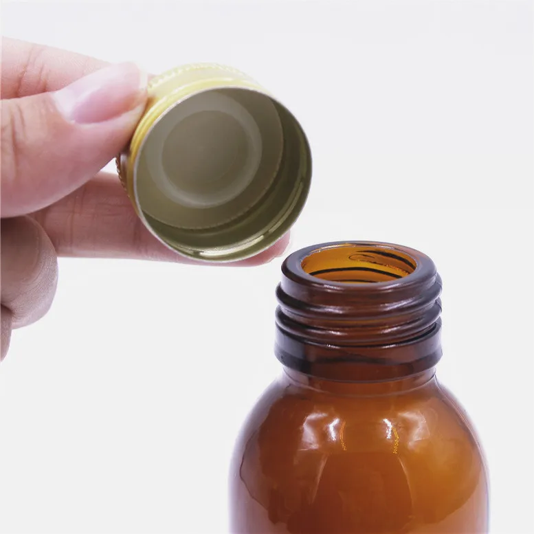 Wholesale 18 20 22 25 28 mm Screw Cap ROPP Aluminum Threaded Cap for Oral Liquid Pharmaceutical Bottle