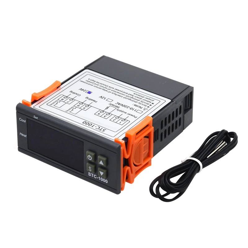 STC-1000 AC110V AC220VDigital thermostat thermostat temperature regulator incubator relay LED 10A heating and cooling wholesale