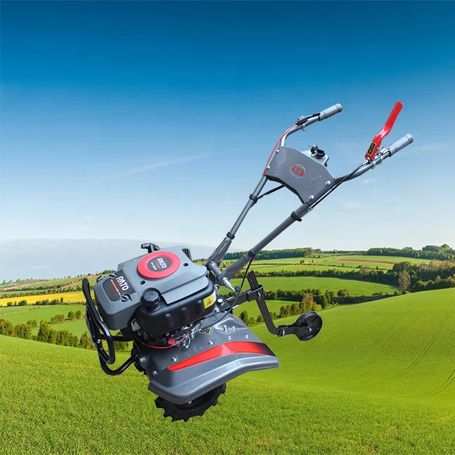 Gasoline Mini Tiller Agricultural Machines mini tractor with plough farming tools and names small ploughing machine