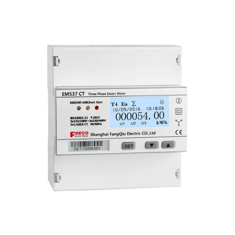EM537 CT 3*230/400V 3 phase energy power meter with 3 cts ct meter with rs485 modbus