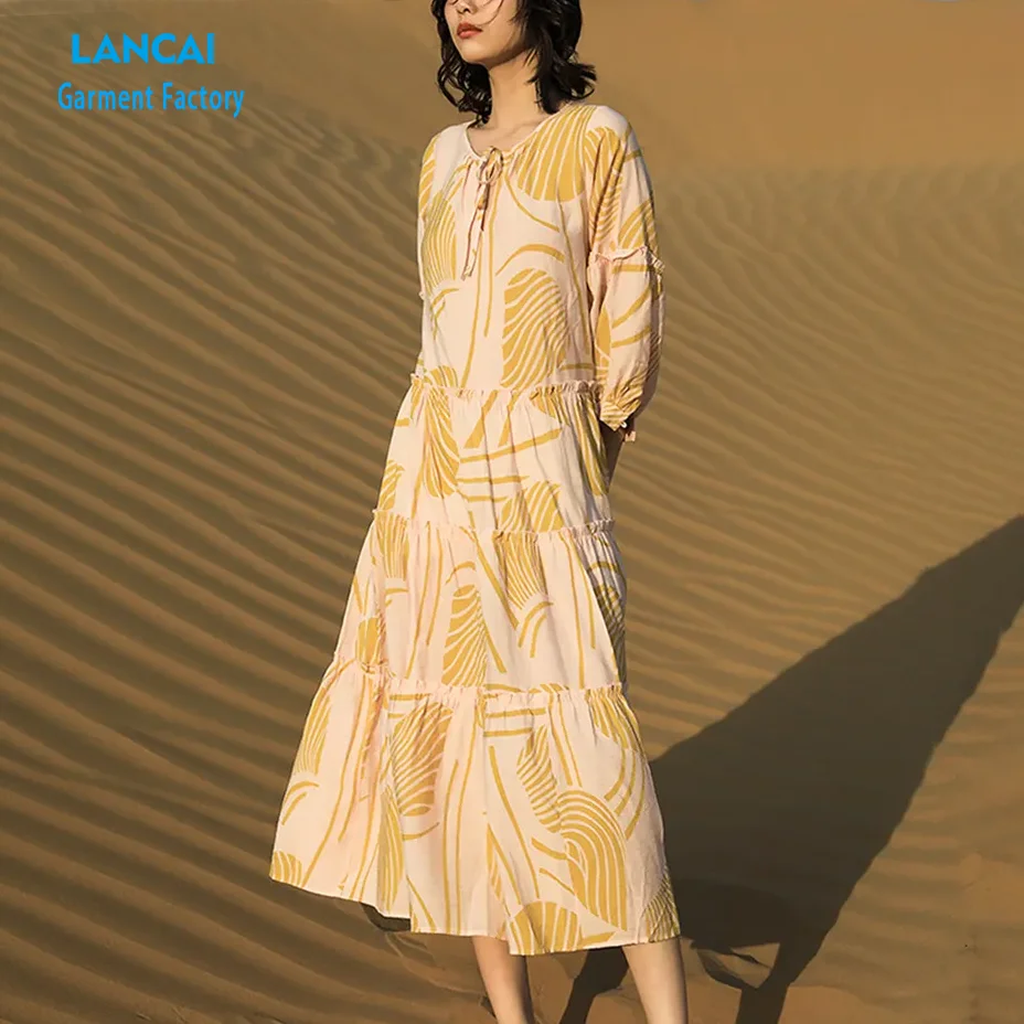 clothing Manufacturers Custom Design Womens Clothes  Elegant Ladies Summer Dress  Plus Size Girls Maxi Casual Dresses