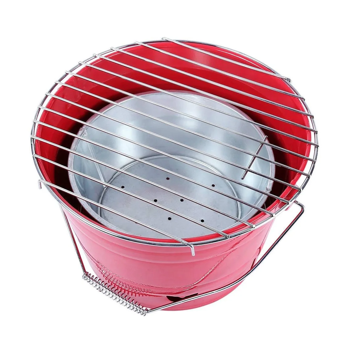 BSCI Small Charcoal Barbecue Grill Portable BBQ Bucket