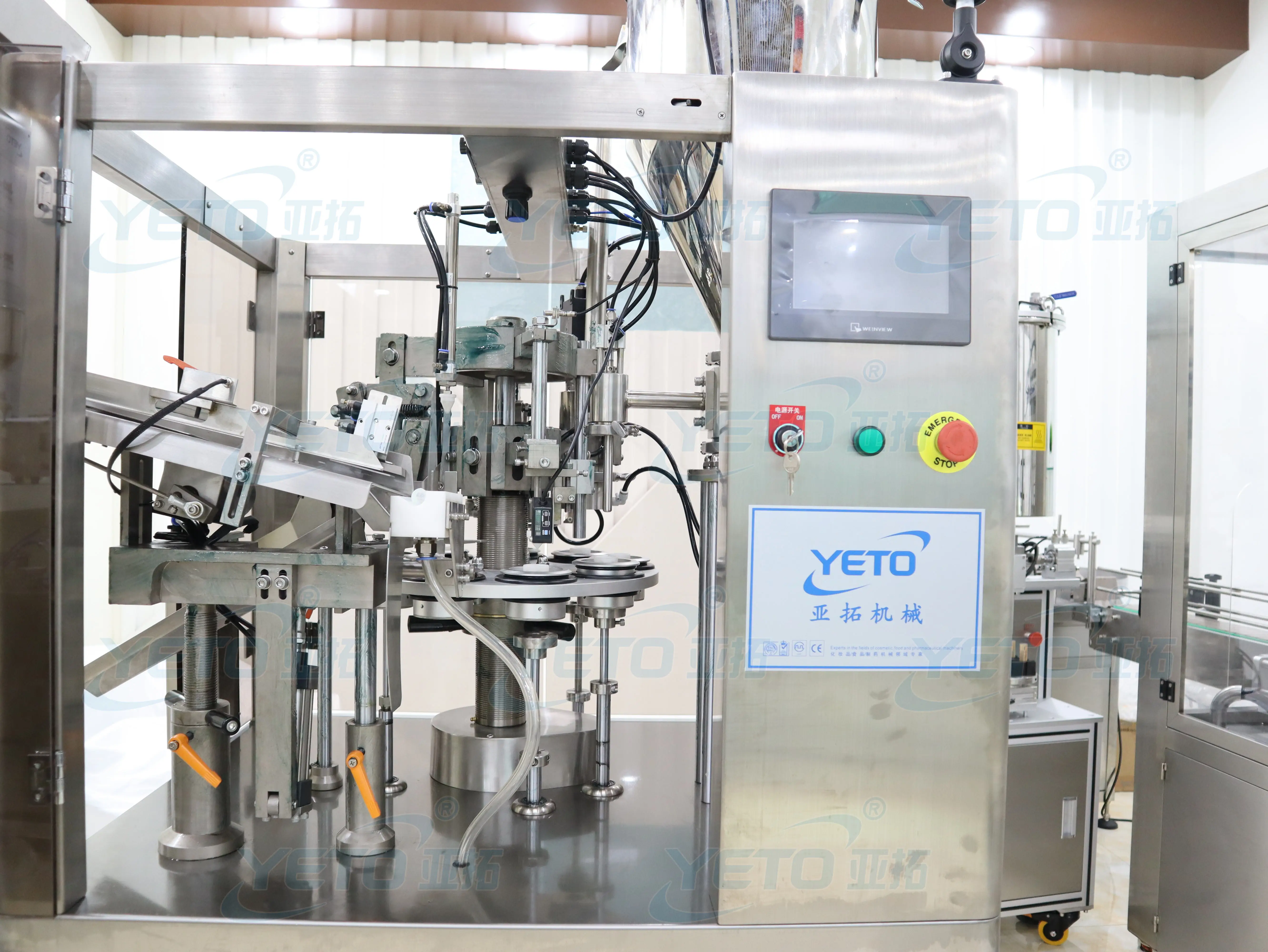 YETO-50ml 100ml Internal Heating Automatic Tube Filling  Sealing Machine Cosmetic  Plastic Tube Sealer Hand Cream Gel Shampoo