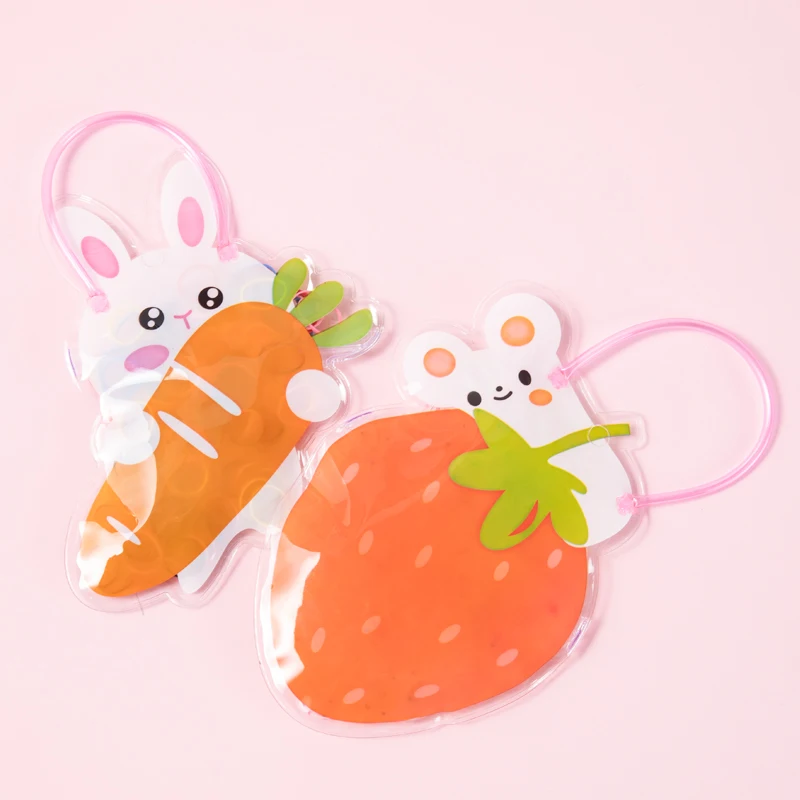 Korean version of the new hair rope does not hurt the hair cute little rabbit self-sealing bag black rubber band
