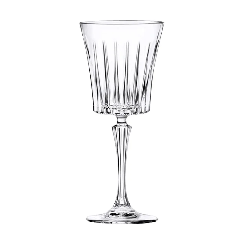 Wholesale European striped eternal crystal champagne flute glasses goblet wine glasses Bordeaux red wine glasses