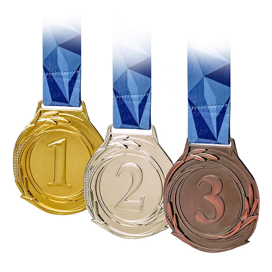 Custom 2D Metal Orange Girl champions league medal Sports Gold Run Finisher Medals Military medal ww2 With Ribbon
