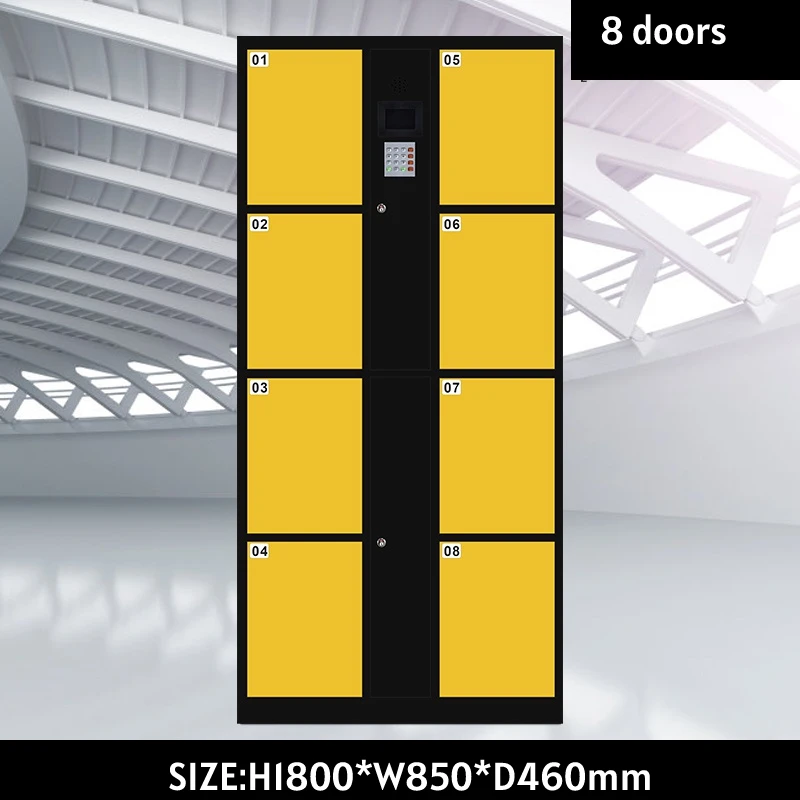 Public Suitcase Electronic System 8 door smart electronic locker with English system storage cabinet