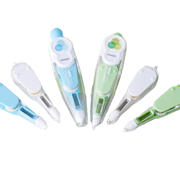 Press Type Retractable Correction Tape with Refill Tape Pen Type Correction Runner