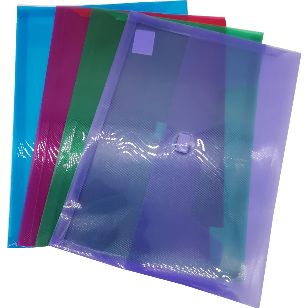 A4 Multi-Color Translucent Plastic Folder PP Folder