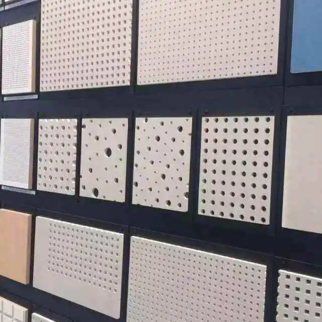 Factory high quality indoor seamless acoustical perforated gypsum ceiling panels sound plasterboards plasterboard