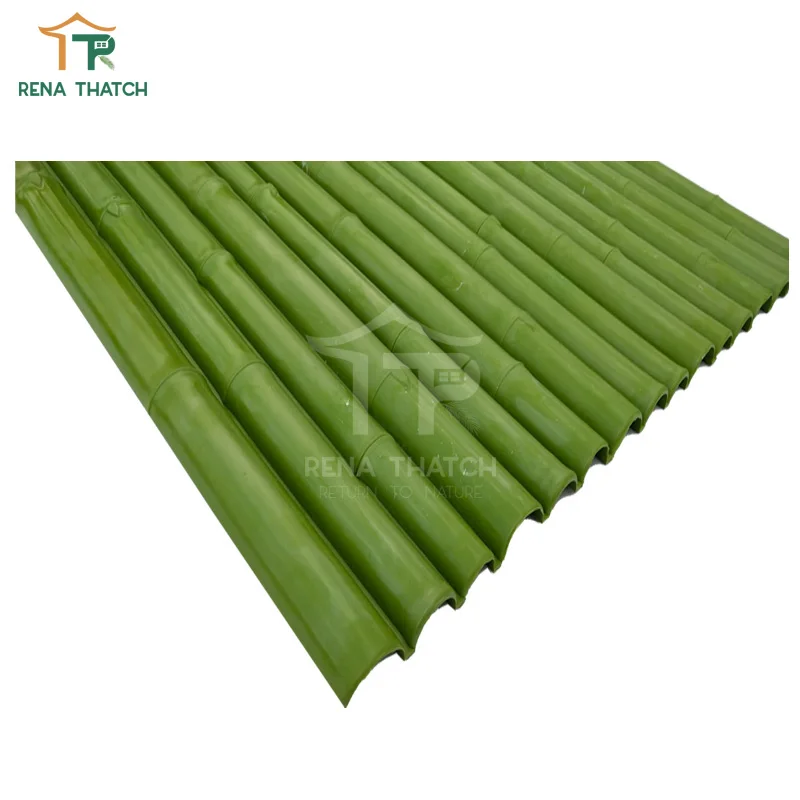 Japanese style artificial flat bamboo fencing synthetic bamboo screening synthetic bamboo fence