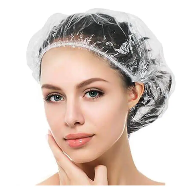 Pe Plastic Transparent Custom Waterproof Disposable Shower Cap