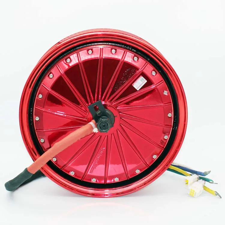 YMMOTOR DC brushless hub motor 72V12 inch 3KW suitable for electric motorcycle scooter red