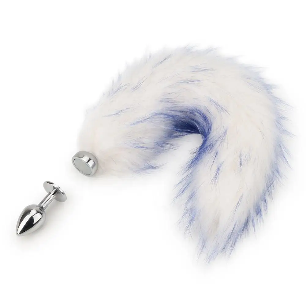 Cosplay BDSM Removable Magnetic Fur Fox Tail Rabbit Horse Tail Anal Butt Plug Magnetic but plug Sex toys for girl