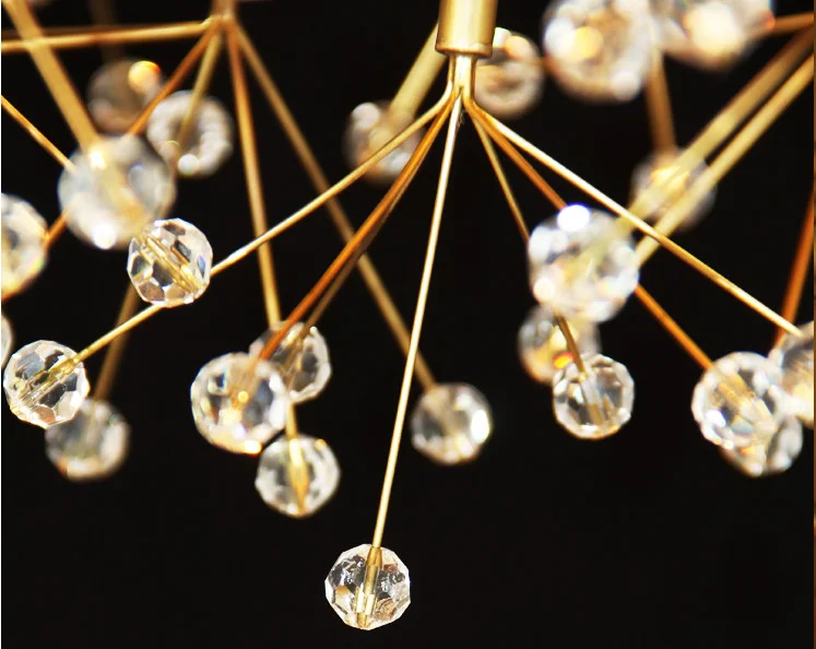 Modern Indoor Living Room Restaurant Hotel Metal Branch With Crystal Chandelier From Zhongshan