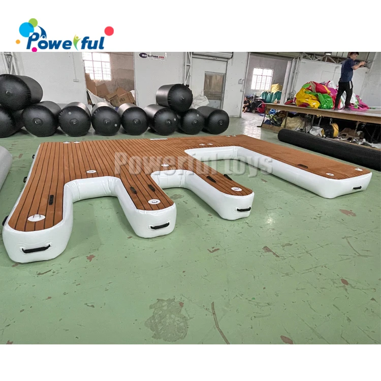 Non-slip floating beach platform dock pontoon yacht boat dock inflatable jetski floating dock