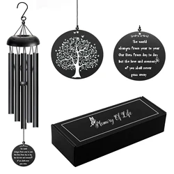 hot selling black wind chimes memorial outdoor  wind chimes in memory of a loved one