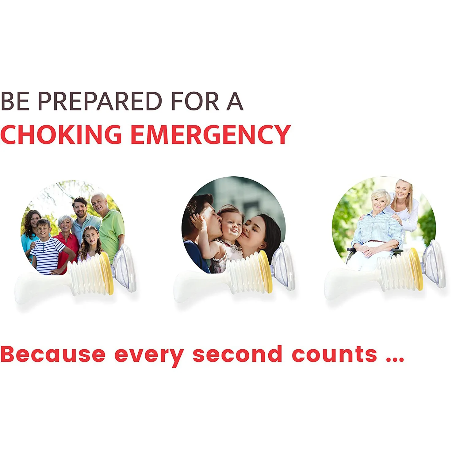 Anti Choking Device for Family Effective Choking Rescue Device Portable Suction Choking first aid Kit for Adult & Kid
