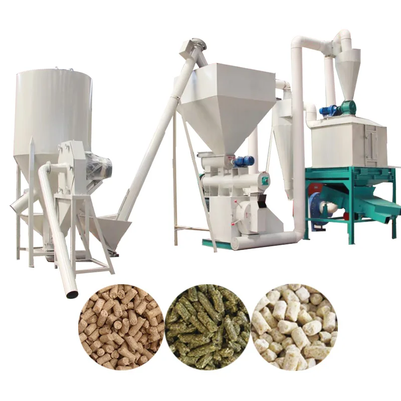Small pig feed pellet making machine,1000kg/h pig feed pellet production line