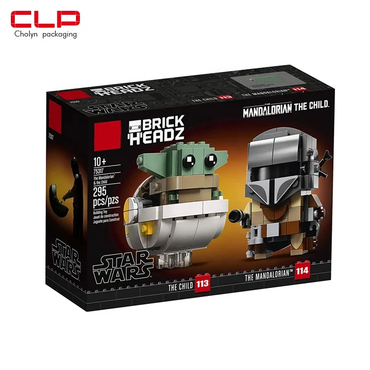 Cholyn custom logo printed toy gift packaging building blocks white cardboard packaging shipping box for kids