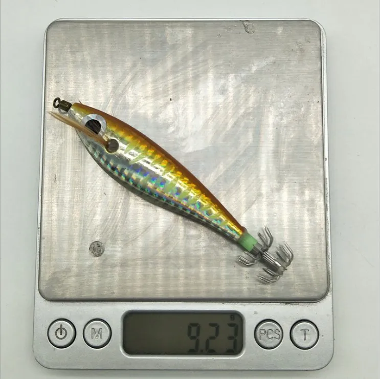 Octopus Cuttlefish Japanese squid jig Luminous   9.5cm  9g Wooden  Egi Shrimp Squid Hook Fishing Lure