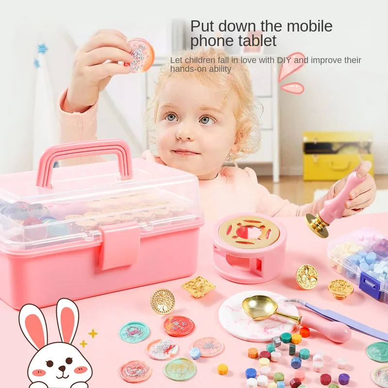 NK Toys Fire paint Seal Set Tool set fire copper head seal hand ledger accessories Goo pan Guka pan stickers